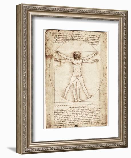 Vitruvian Man-Leonardo da Vinci-Framed Art Print