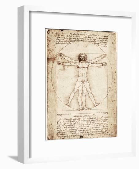 Vitruvian Man-Leonardo da Vinci-Framed Art Print