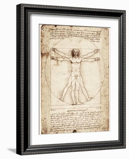 Vitruvian Man-Leonardo da Vinci-Framed Art Print