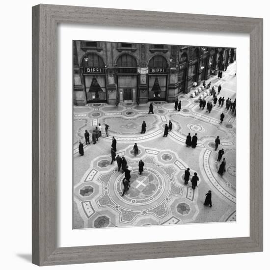 Vittorio Emanuele II Gallery, Milan 1950s-Mario de Biasi-Framed Giclee Print