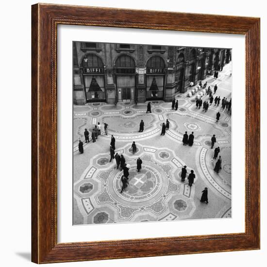 Vittorio Emanuele II Gallery, Milan 1950s-Mario de Biasi-Framed Giclee Print