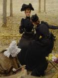 Conversation Au Jardin Du Luxembourg. Peinture De Corcos, Vittorio Matteo (1859-1933), Huile Sur To-Vittorio Matteo Corcos-Giclee Print