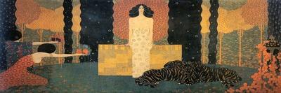 La Dogaressa in Nero (The Dogaressa in Black) (Gold, Oil & Tempera on Panel)-Vittorio Zecchin-Giclee Print