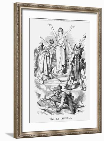 Viva La Libertád, 1868-John Tenniel-Framed Giclee Print