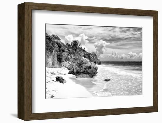 ¡Viva Mexico! B&W Collection - Caribbean Beach II-Philippe Hugonnard-Framed Photographic Print