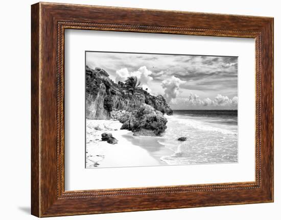 ¡Viva Mexico! B&W Collection - Caribbean Beach II-Philippe Hugonnard-Framed Photographic Print