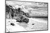 ¡Viva Mexico! B&W Collection - Caribbean Beach II-Philippe Hugonnard-Mounted Photographic Print