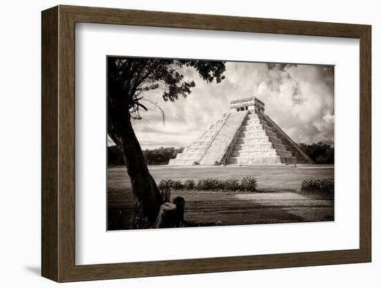 ¡Viva Mexico! B&W Collection - Chichen Itza Pyramid I-Philippe Hugonnard-Framed Photographic Print