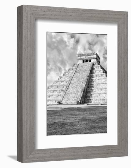 ¡Viva Mexico! B&W Collection - Chichen Itza Pyramid IX-Philippe Hugonnard-Framed Photographic Print