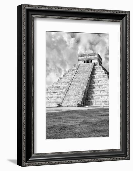 ¡Viva Mexico! B&W Collection - Chichen Itza Pyramid IX-Philippe Hugonnard-Framed Photographic Print