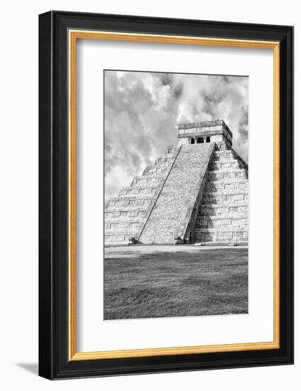 ¡Viva Mexico! B&W Collection - Chichen Itza Pyramid IX-Philippe Hugonnard-Framed Photographic Print