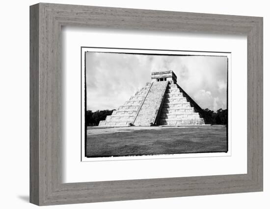 ¡Viva Mexico! B&W Collection - Chichen Itza Pyramid V-Philippe Hugonnard-Framed Photographic Print