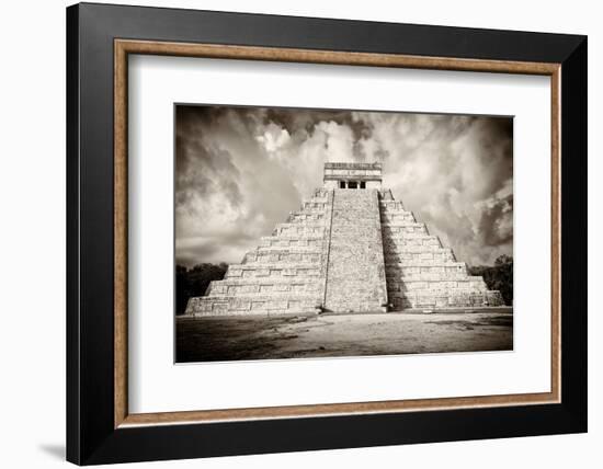 ¡Viva Mexico! B&W Collection - Chichen Itza Pyramid X-Philippe Hugonnard-Framed Photographic Print