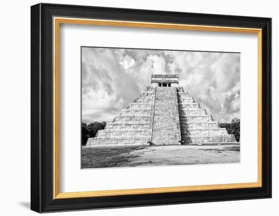 ¡Viva Mexico! B&W Collection - Chichen Itza Pyramid XI-Philippe Hugonnard-Framed Premium Photographic Print