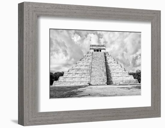 ¡Viva Mexico! B&W Collection - Chichen Itza Pyramid XI-Philippe Hugonnard-Framed Photographic Print