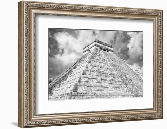 ¡Viva Mexico! B&W Collection - Chichen Itza Pyramid XIV-Philippe Hugonnard-Framed Photographic Print