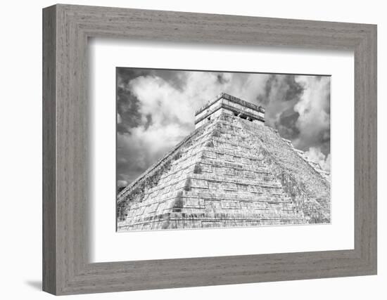 ¡Viva Mexico! B&W Collection - Chichen Itza Pyramid XIV-Philippe Hugonnard-Framed Photographic Print