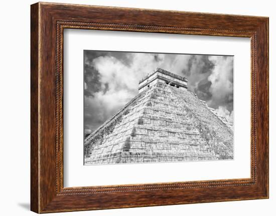 ¡Viva Mexico! B&W Collection - Chichen Itza Pyramid XIV-Philippe Hugonnard-Framed Photographic Print