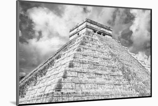 ¡Viva Mexico! B&W Collection - Chichen Itza Pyramid XIV-Philippe Hugonnard-Mounted Photographic Print