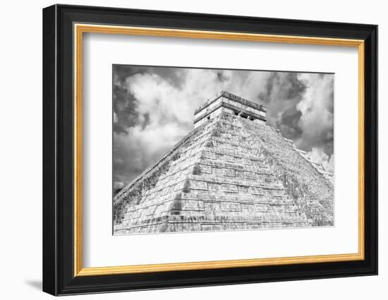 ¡Viva Mexico! B&W Collection - Chichen Itza Pyramid XIV-Philippe Hugonnard-Framed Photographic Print