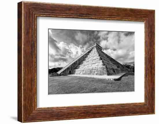¡Viva Mexico! B&W Collection - Chichen Itza Pyramid XIX-Philippe Hugonnard-Framed Photographic Print