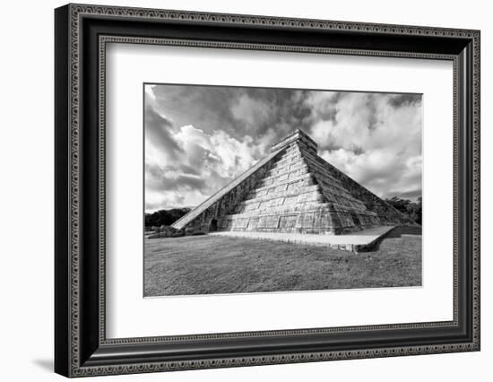 ¡Viva Mexico! B&W Collection - Chichen Itza Pyramid XIX-Philippe Hugonnard-Framed Photographic Print