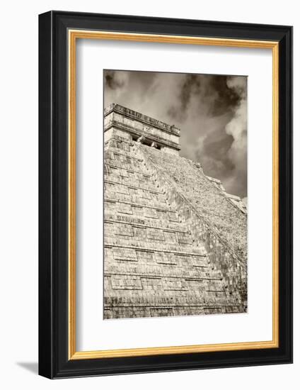 ¡Viva Mexico! B&W Collection - Chichen Itza Pyramid XV-Philippe Hugonnard-Framed Photographic Print