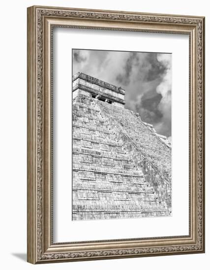 ¡Viva Mexico! B&W Collection - Chichen Itza Pyramid XVI-Philippe Hugonnard-Framed Photographic Print