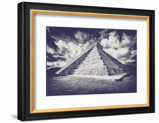 ¡Viva Mexico! B&W Collection - Chichen Itza Pyramid XVII-Philippe Hugonnard-Framed Photographic Print