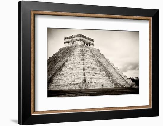 ¡Viva Mexico! B&W Collection - Chichen Itza Pyramid XXI-Philippe Hugonnard-Framed Photographic Print