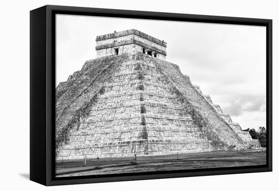 ¡Viva Mexico! B&W Collection - Chichen Itza Pyramid XXII-Philippe Hugonnard-Framed Premier Image Canvas