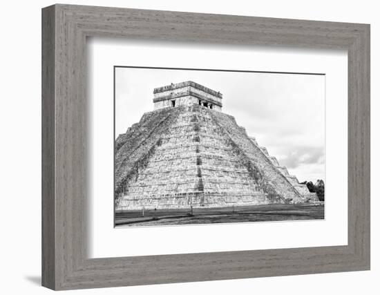 ¡Viva Mexico! B&W Collection - Chichen Itza Pyramid XXII-Philippe Hugonnard-Framed Photographic Print