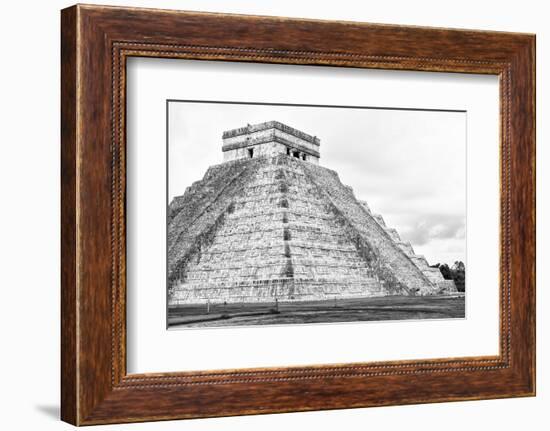 ¡Viva Mexico! B&W Collection - Chichen Itza Pyramid XXII-Philippe Hugonnard-Framed Photographic Print