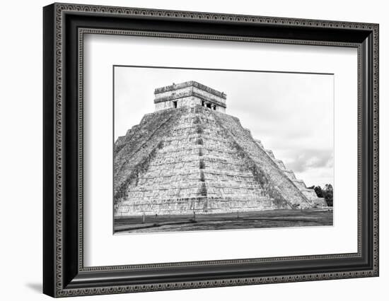 ¡Viva Mexico! B&W Collection - Chichen Itza Pyramid XXII-Philippe Hugonnard-Framed Photographic Print