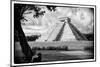¡Viva Mexico! B&W Collection - Chichen Itza Pyramid-Philippe Hugonnard-Mounted Photographic Print