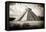 ¡Viva Mexico! B&W Collection - El Castillo Pyramid I - Chichen Itza-Philippe Hugonnard-Framed Premier Image Canvas