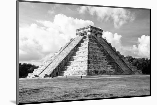 ¡Viva Mexico! B&W Collection - El Castillo Pyramid in Chichen Itza I-Philippe Hugonnard-Mounted Photographic Print