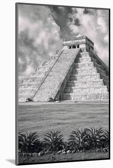 ¡Viva Mexico! B&W Collection - El Castillo Pyramid IX - Chichen Itza-Philippe Hugonnard-Mounted Photographic Print