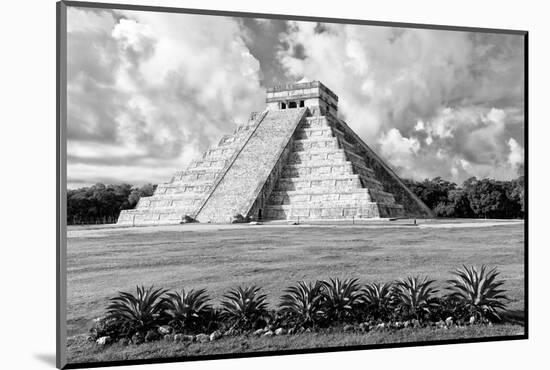 ¡Viva Mexico! B&W Collection - El Castillo Pyramid VIII - Chichen Itza-Philippe Hugonnard-Mounted Photographic Print