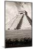 ¡Viva Mexico! B&W Collection - El Castillo Pyramid X - Chichen Itza-Philippe Hugonnard-Mounted Photographic Print