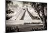 ¡Viva Mexico! B&W Collection - El Castillo Pyramid XII - Chichen Itza-Philippe Hugonnard-Mounted Photographic Print