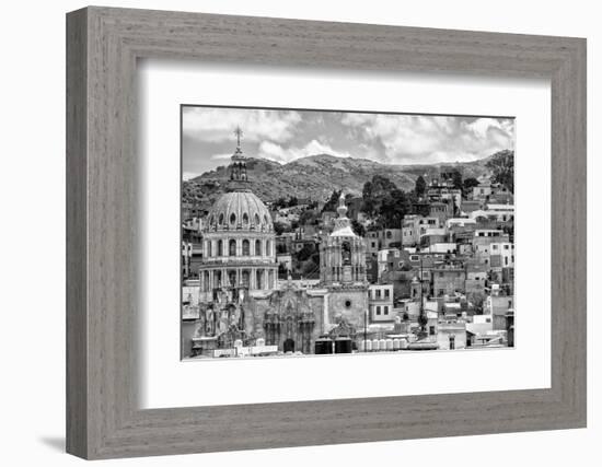 ¡Viva Mexico! B&W Collection - Guanajuato Cityscape-Philippe Hugonnard-Framed Photographic Print