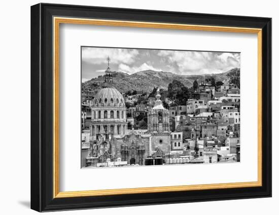 ¡Viva Mexico! B&W Collection - Guanajuato Cityscape-Philippe Hugonnard-Framed Photographic Print