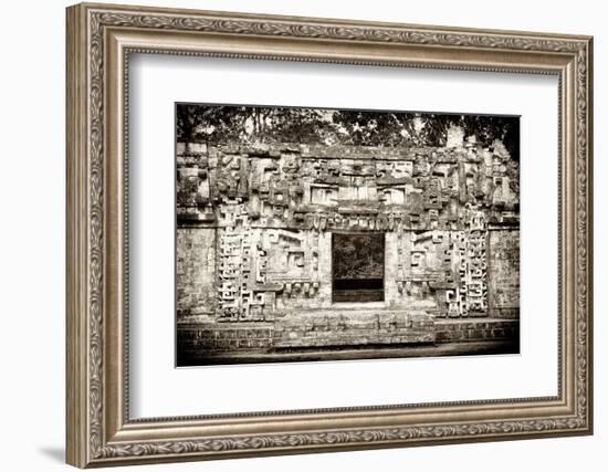 ¡Viva Mexico! B&W Collection - Hochob Mayan Pyramids - Campeche-Philippe Hugonnard-Framed Photographic Print