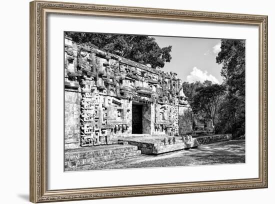 ¡Viva Mexico! B&W Collection - Hochob Mayan Pyramids III - Campeche-Philippe Hugonnard-Framed Photographic Print