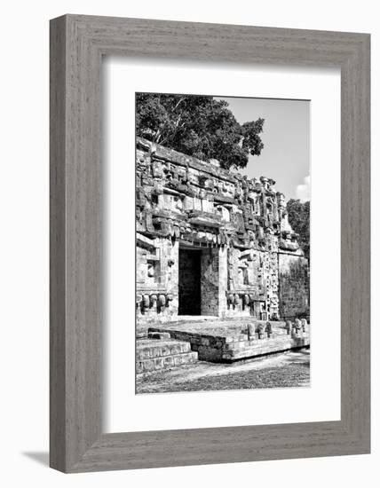 ¡Viva Mexico! B&W Collection - Hochob Mayan Pyramids V - Campeche-Philippe Hugonnard-Framed Photographic Print