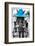 ¡Viva Mexico! B&W Collection - Horse with Blue straw Hat-Philippe Hugonnard-Framed Photographic Print