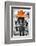 ¡Viva Mexico! B&W Collection - Horse with Orange straw Hat-Philippe Hugonnard-Framed Photographic Print