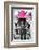 ¡Viva Mexico! B&W Collection - Horse with Pink straw Hat-Philippe Hugonnard-Framed Photographic Print