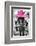 ¡Viva Mexico! B&W Collection - Horse with Pink straw Hat-Philippe Hugonnard-Framed Photographic Print